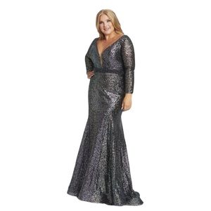 MAC DUGGAL MULTI COLORED TRUMPET GOWN